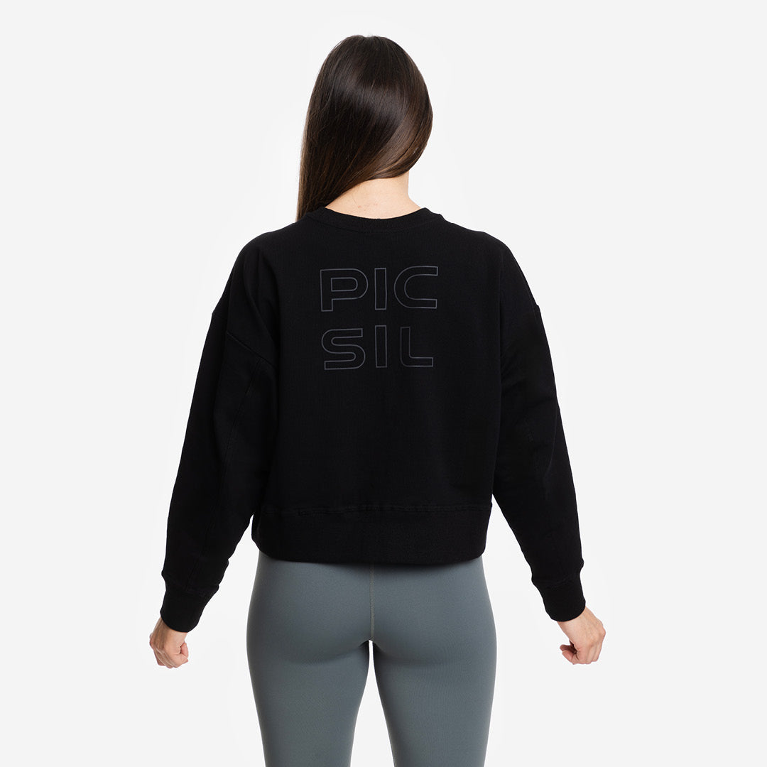 Sudadera Mujer crop Jersey stretch